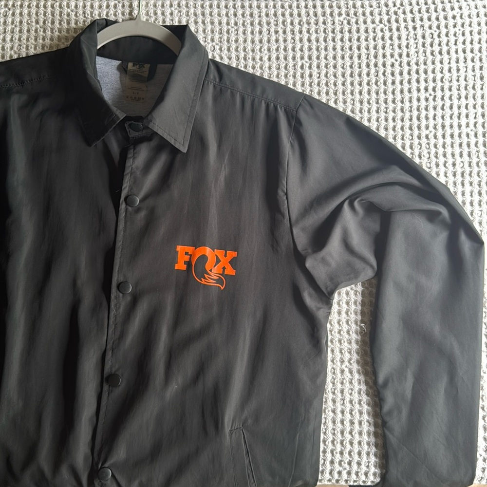 Fox Factory Coach’s Jacket Jersey Lined Black/Orange Small